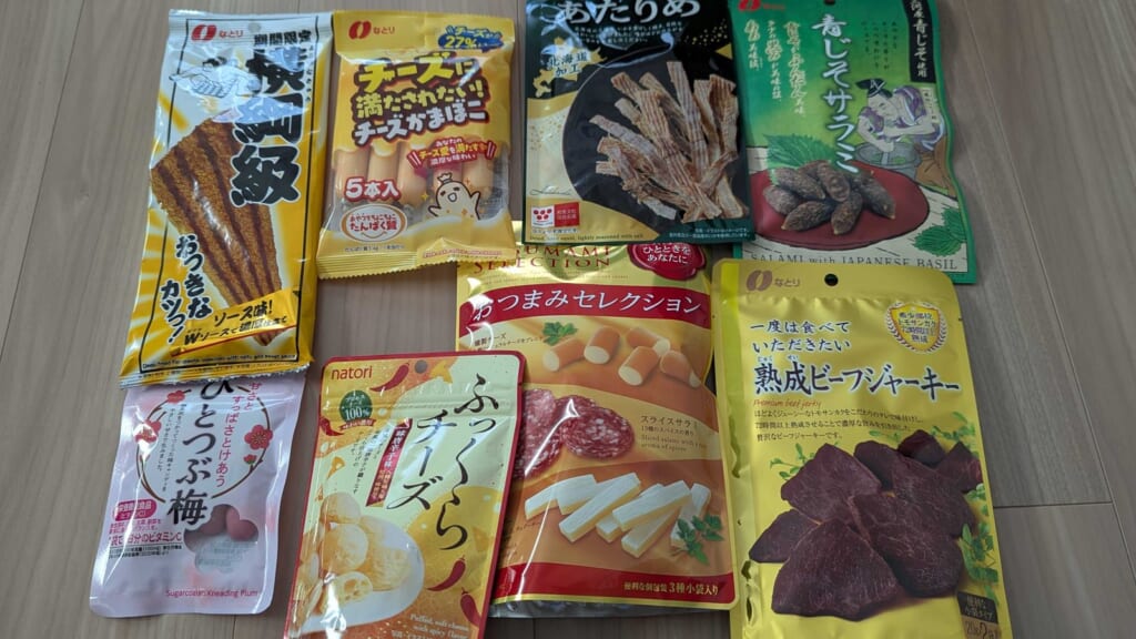 2922 なとり 株主優待 3月優待 ふっくらチーズやビーフジャーキーなどのおつまみ
